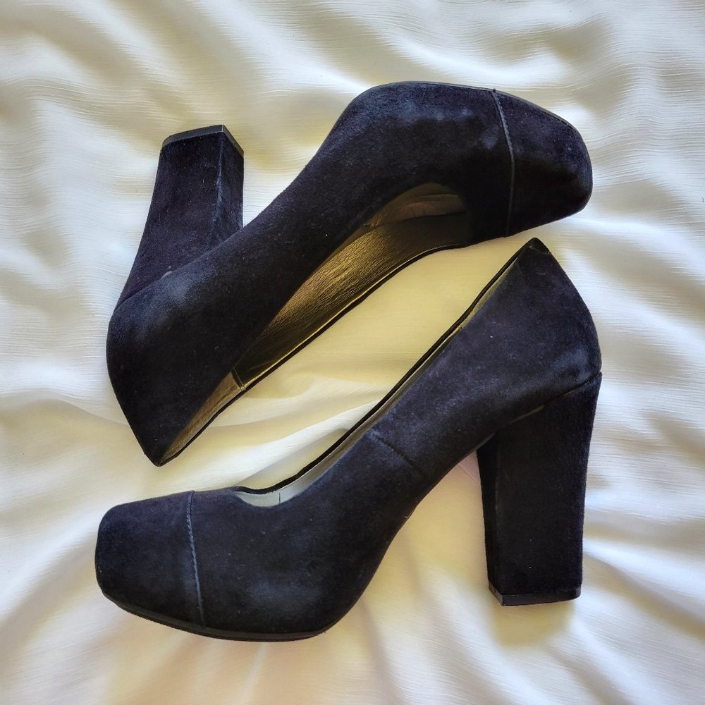 Me Too Suede Block Pumps